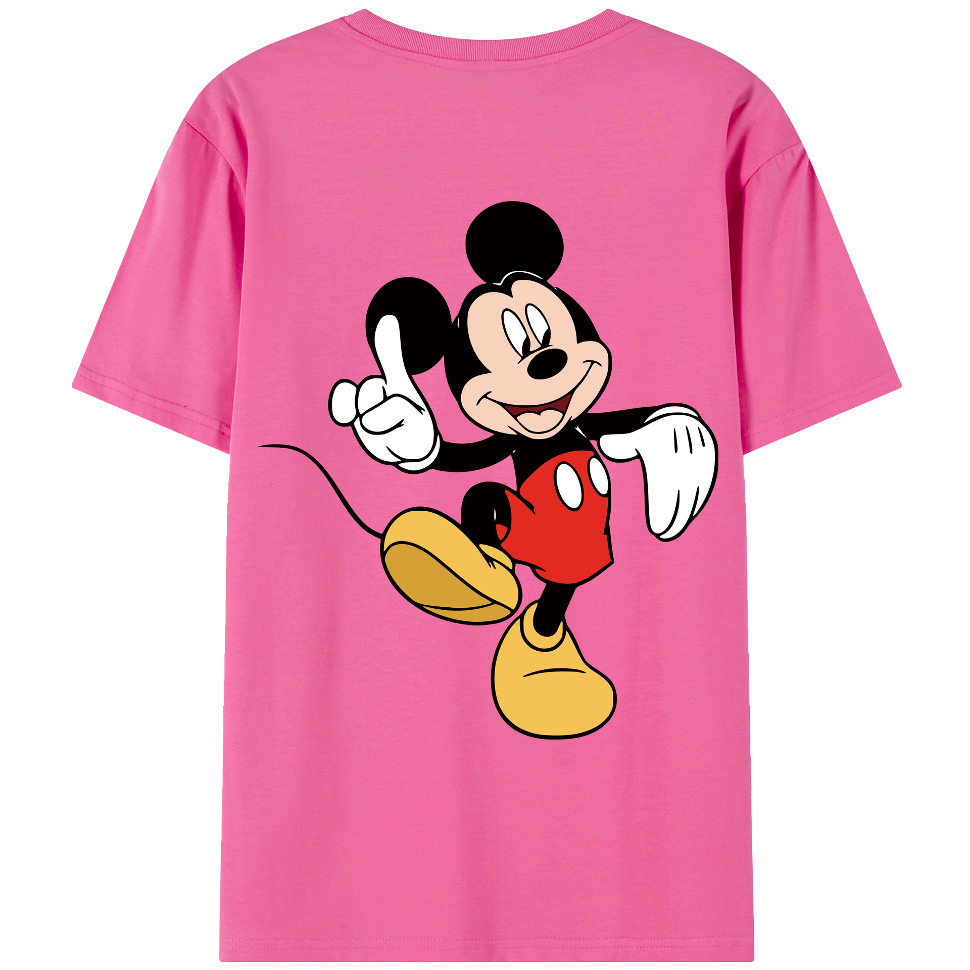 （画像用） ミッキーマウス Mickey Mouse レディース半袖Tシャツ(バックプリント)
